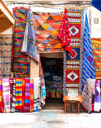 Traditional market in Essaouira Medina